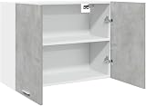 vidaXL Hanging Cabinet Wall Storage Concrete Grey 80x31x60 cm Engineered Wood view 5