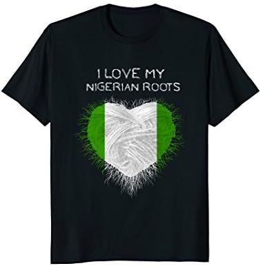 Mens I love my Nigerian Roots Nigeria Shirt XL Black