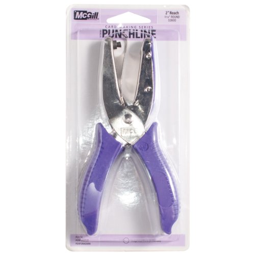 McGill 2" Reach Punchline Hole Punch, 3/16 Inch Round, Chrome/Purple (MCG53600C)