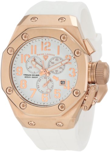 Swiss Legend Men's 10541-RG-02-WA Trimix Diver Chronograph White