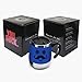 Travel coffee mug, LEADNOVO Self Stirring Coffee Mug Electric Stir Stainless Steel Automatic Self Mixing Cup for Morning Office Travelling 450ml/15.2oz (Blue)