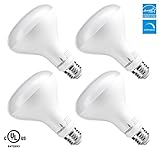 Hyperikon BR30 LED Bulb, 9W (65W equivalent), 4000K (Daylight White), Dimmable, Wide Flood Light Bulb, 120° Beam Angle, Medium Base (E26), UL Listed - (Pack of 4)