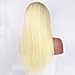 EAYON HAIR 613 Blonde Lace Front Wigs Human Hair for Women Natural Straight Glueless Brazilian Virign Hair Wigs with Baby Hair 14 inch