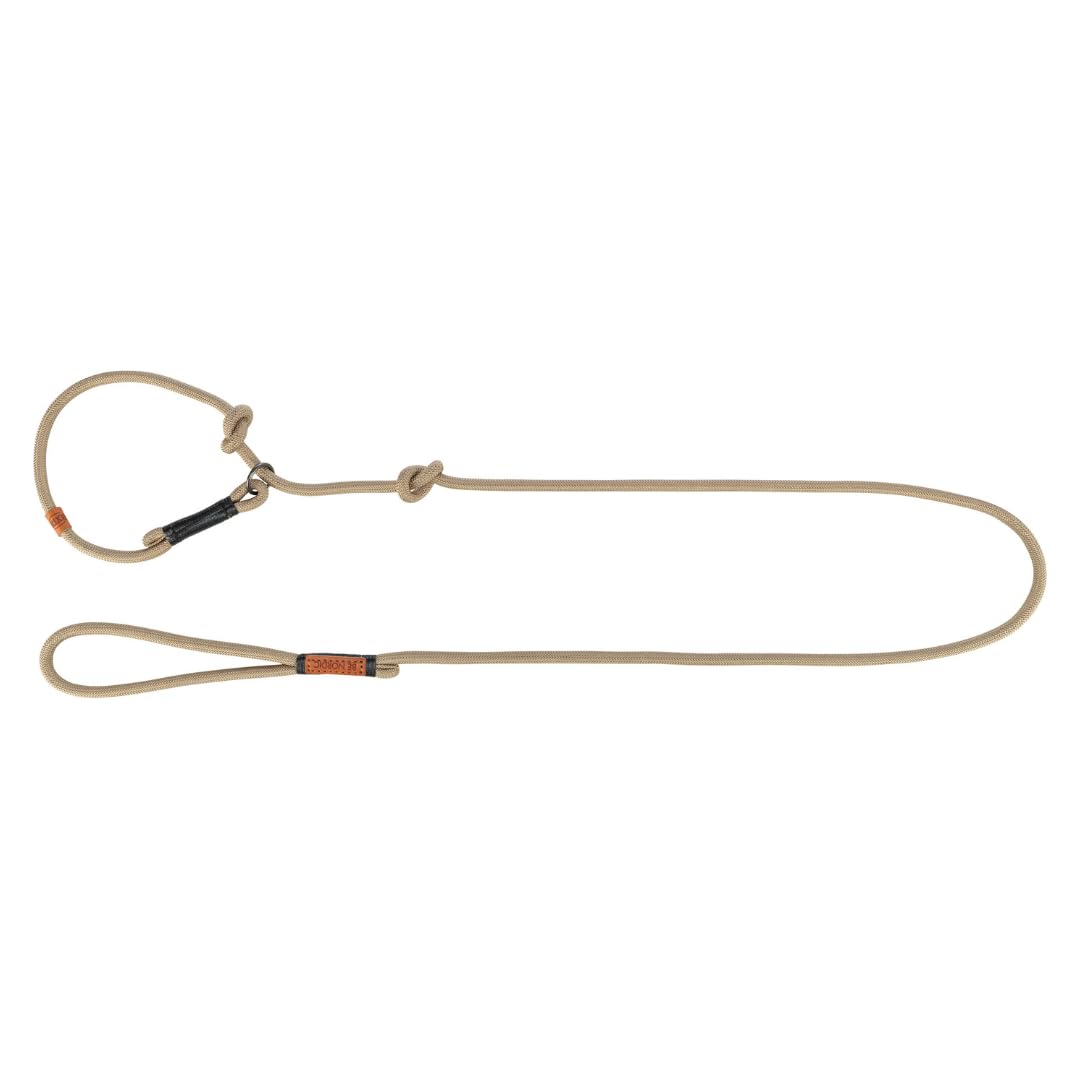 TRIXIE dog lead BE NORDIC Retriever leash S–M, 66.93 inches, infinitely adjustable in sand/black - dog lead with pull-stop, ideal as a training leash - for small to medium-sized dogs - 17244