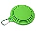 Alfie Pet - Rosh Pet Expandable/Collapsible Travel Bowl with Carabineer for Leash - Size: 1.5 Cups, Color: Green