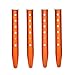 Bluecell 4pcs Orange Color Aluminum Tent Stakes for Camping in Snow and Sand Tent Boating Hiking Backpacking Picnic Shelter Shade Canopy Outdoor Activity