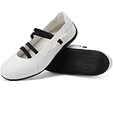 MAVMAX Mary Jane Shoes Ballet Sneakers for Women Casual Sneakers with Elastic Strap Non Slip Women's Ballet Flats with Foam Insole for Comfortable Daily Outgoing Work