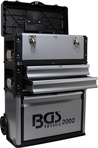 BGS 2002 | Montagewagen | fahrbar | Werkzeug-Koffer leer / rollende Werkstatt | abschließbar | Schwarz,grau – Bild 4