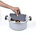Charles Viancin - Honeycomb Silicone Pot Holder - Withstands Temperatures up to 220°C / 428°F - BPA-Free, Plastic Free, Food-Grade Silicone - Dishwasher Safe - Metallic Grey
