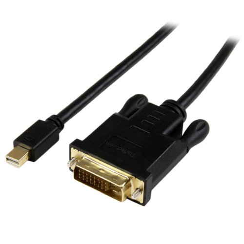 Click Here to See More Images StarTech.com 3 ft Mini DisplayPort to DVI Active Adapter Converter Cable - 3ft (0.9m) Active mDP to DVI M/M Cable for PC 1920x1200 - Black