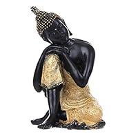 SHANGHh Napping Buddha Figurine fit for Handmade Home Deco Creative Gift (A)