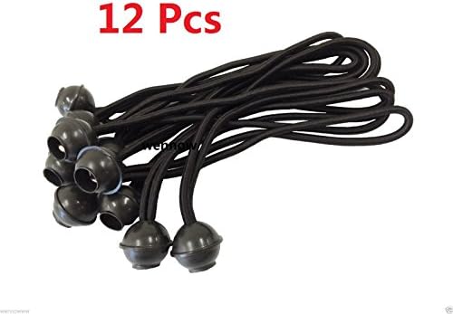 Wennow (12pc) 6" Ball BUNGEE Cord Tarp Bungee Tie Down Strap Bungi Canopy Straps