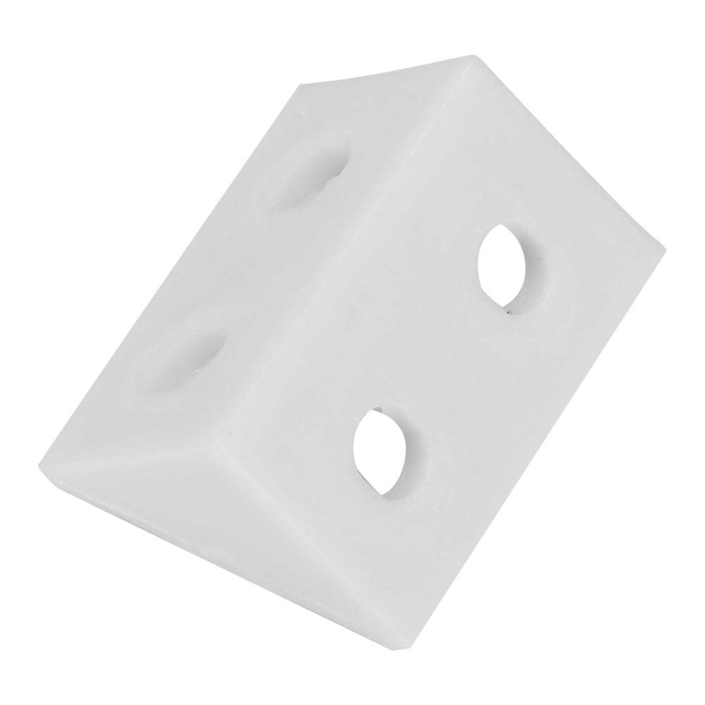 Hilitand 50 Pcs Corner Bracket, Plastic Angle Brackets, Right Angle L Shape Corner, Gusset Brace Code Furniture