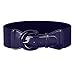 Wide Cinched Belt Chunky Buckle Belts Blue Dress Belts (XL,Navy Blue)