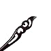 Breezelike Hair Sticks - Carved Ebony Wooden Hair Stick : Hold the Moon - 7.1