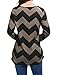 Allegra K Women's Zig-Zag Pattern Relax Fit Christmas Knit Tunic M Black Brown