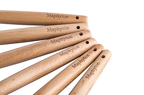 Silicone Cooking Utensils, 6 Pieces Nonstick Heat Resistant Kitchen Tool Set BPA Free with Natural Wood Handle by Maphyton - Thumbnail 2