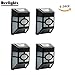Derlights Solar Wall Lights Outdoor, Waterproof Solar Fence Light for Landscape Garden Yard Lawn Fence Deck Roof Lighting Decoration (4pcs)