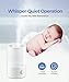 raydrop Humidifier for Bedroom , Top Fill 3.5 L Ultrasonic Cool Mist Humidifiers Essential Oil Diffuser for babies, Easy to Clean, 11-32 Hours, Auto Shut Off, Red Warning Light-(0.9 Gallon, US 110 V)