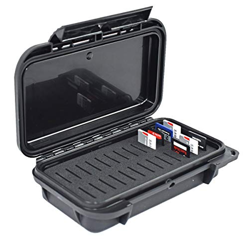 Elephant Waterproof Dust-Proof Professional 26 SD Memory Card Protective Case ELSD-26BB Black Case with Black Foam.