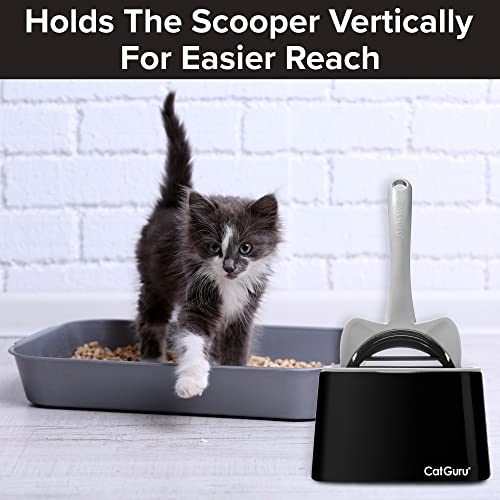 CatGuru Premium Cat Litter Scoop Holder, Scooper Caddy, Scoop Stand