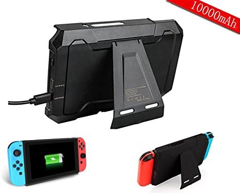 ALLTHL Nintendo Switch Battery Charger Case Pack Bank,10000mAh Portable Extended Travel Charge Stand Battery Backup Power Bank with charger cable for Nintendo Switch