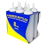 New Star 26115 Plastic Squeeze Bottle, 8-Ounce, Clear, Set of 6 (Kitchen)