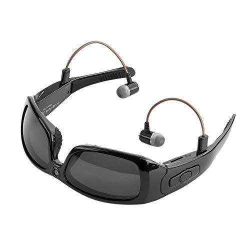 Nrpfell Sunglasses Camera Headset Hd1080P Bluetooth Mp3 Player Photo Video Recorder Mini Dv Camcorder for Outdoor Mini Camera Glasses