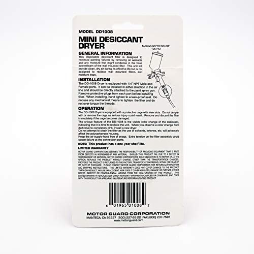 Motor Guard Disposable Desiccant Filter 2Pk (DD10082) Pricepulse