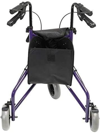Days Lightweight Tri Wheel Walker Rollator, Aluminium Mobility Walker with Adjustable Height and Brakes - Image 3
