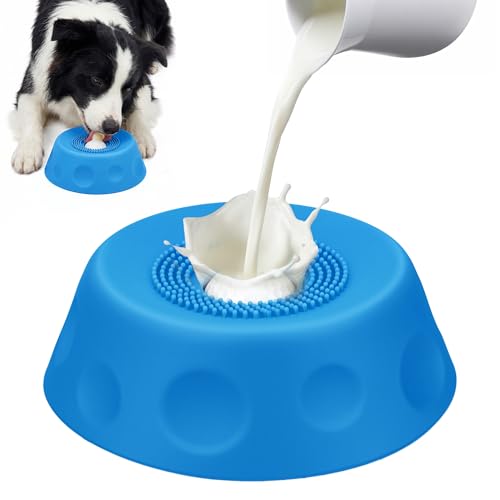 Homgaty Dog Lick Bowl with Rolling Ball for Anxiety Relief, Slow Feeder Dog Bowls for Yogurt and Bone Broth, Interactive Enrichment Toy for Puppies Senior Dogs, Non-Slip Suction Base at Amazon