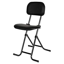 Alera Plus CS612 IL Series Height-Adjustable Folding Stool, Black