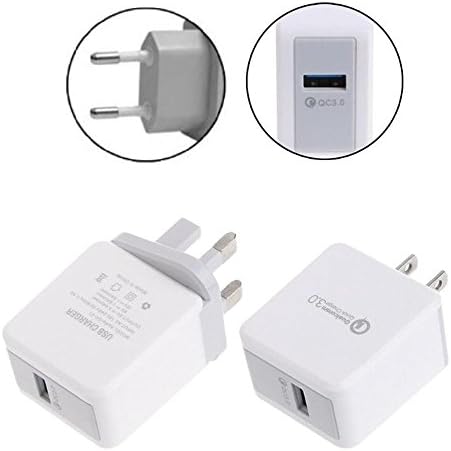 Techrace Quick Charge QC 3.0 Adapter, Fast Quick Wall Charger Power Adapter usb charger for Samsung Galaxy Note 8/S8/S8+, LG G6/V20, iPhone 8/7/7 Plus and More, EU Plug