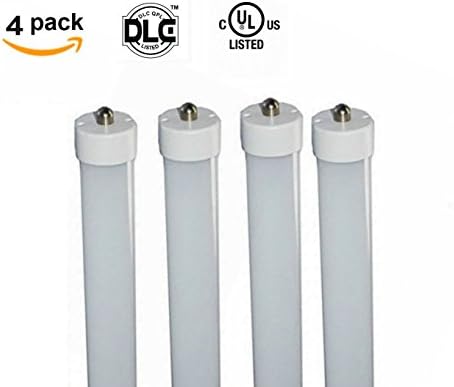CYLED T8/T10/T12 LED Light Tube, 8ft 40W Fa8 Single Pin ,Replacement Philips 38177-4 - F96T12/CW/HO - 110 Watt Fluorescent Tube, 5500K (Cool White), Double Ended Power, Frosted Cover 4-Pack