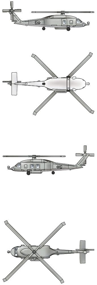 Trumpeter 1:350 - Sikorsky HH-60H Rescue Hawk (6 pcs)