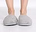Pembrook Ladies Slippers with Memory Foam - Gray - L/XL (9-10.5) - Fuzzy Soft Coral Fleece with non skid sole - Great Plush Slip On House Slippers for adults, women, girls