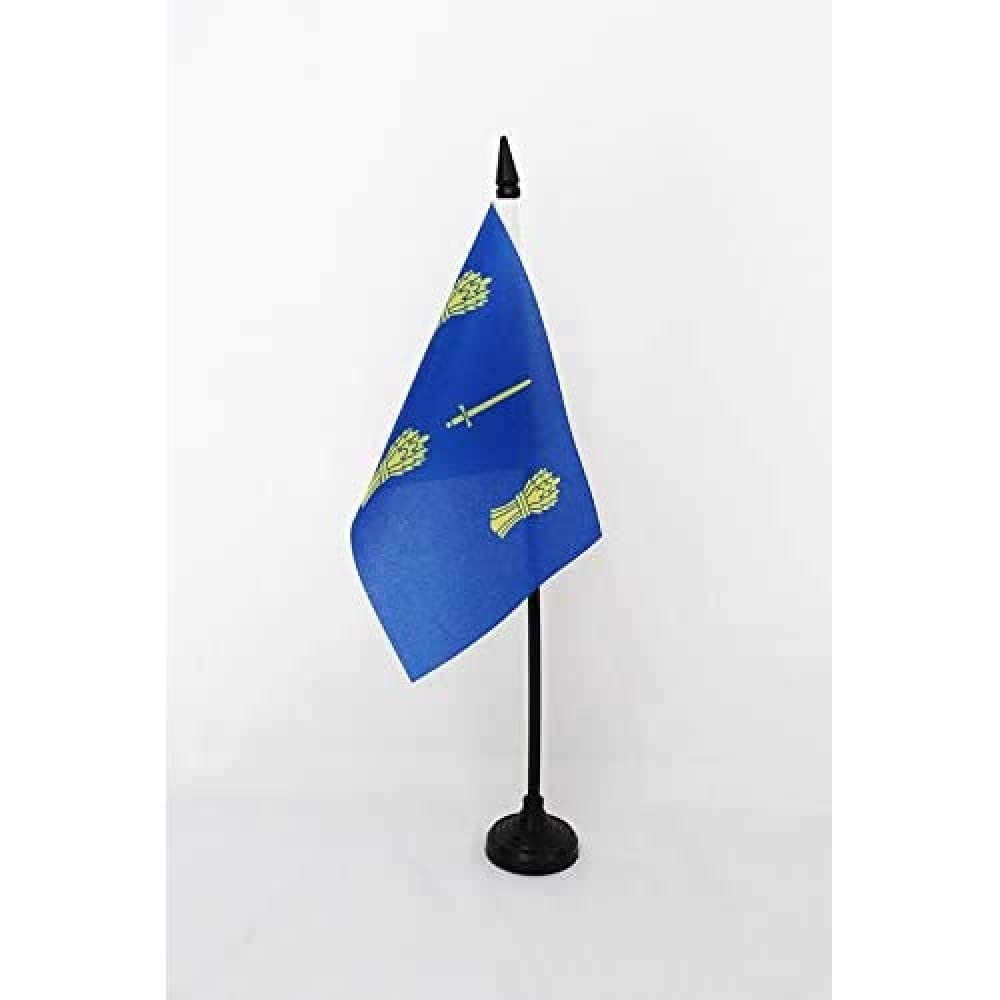 AZ FLAG - Cheshire county Table Flag 4'' x 6'' - Cheshire county Office Mini Banner 100% Polyester 15 x 10 cm - Mini Desk Flag with 10'' Pole and Black Plastic Base