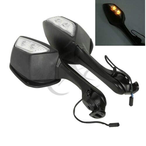 Univas- Motocycle Black Pair Rear View Mirrors For Kawasaki Ninja Zx 10R Zx-10R 2011-2017 H2 14-15
