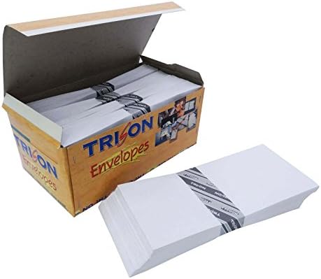 50 Pcs Business Mailing DL White Envelopes for Invoices, Statements and Legal Documents (10" X 4.5")