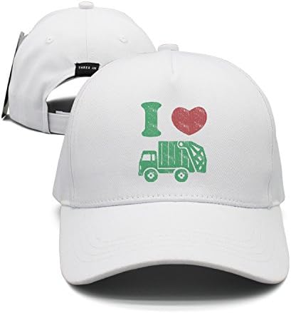 Odsadwd I Heart Love Trash Garbage Trucks Peaked Cap Snapback Hats Summer Hats