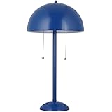 Amazon Brand – Rivet Dome-Shaped Table Lamp, Aster Modern, with Bulb, 21"H, Blue