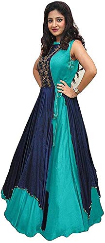 renzydeal fashion semi stitched gown for women(pink)