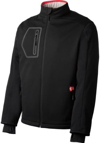 Gerbing's Men's Mountain Sport SoftShell Jacket-Black/Red-Medium