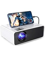 1080p Projector for Outdoor Movie,SMONET Portable Movie Mini Projector for Outdoor Indoor Use,Home Theater Video LED LCD Projector Compatibale with TV Stick Laptops PC PS4 HDMI USB HML