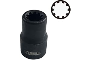 UTMALL 10 Point Brake Caliper Socket Brake Pad Screw Removal Tool for Audi Q7 VW Touareg Porsche