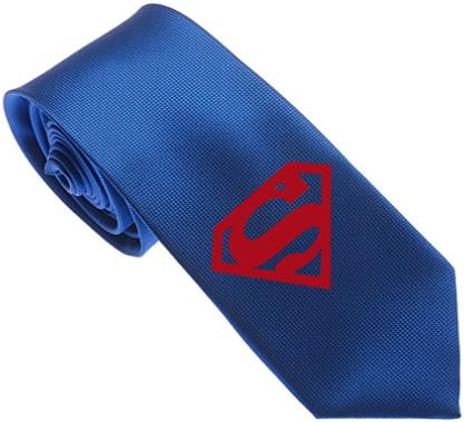 Uyoung Red Super Symbol Multi-colored Men's Woven 2.5" Skinny Tie