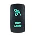 STVMotorsports 5 Pin Laser LED Light Rock Lights Toggle Rocker Switch 20A 12V On-Off SPST Waterproof (Green)