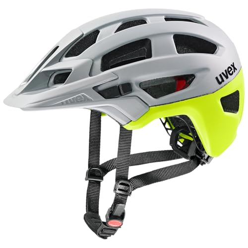 uvex finale 2.0 - safe MTB helmet for women and men - individually adjustable fit - expandable with LED light - rhino-neon yellow matt - 52-57 cm