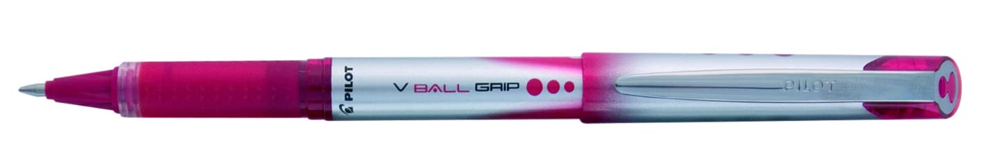 Pilot Vball VB7 Rollerball Pen with Rubber Grip 0.7mm 0.5mm Line Red Ref BLNVBG5 02 [Pack 12]