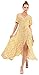 Wantdo Women's Button Up Split Floral Maxi Dress Casual V Neck Long Dresses